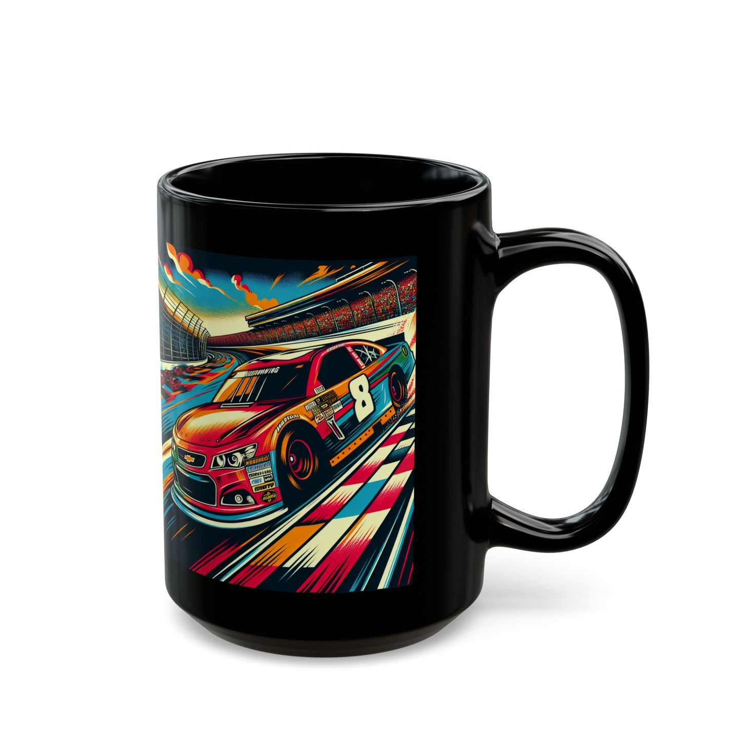 Racing Enthusiast Mug | Vibrant NASCAR Design | Perfect Gift for Car Lovers, Motorsport Decor, Father's Day, Birthday