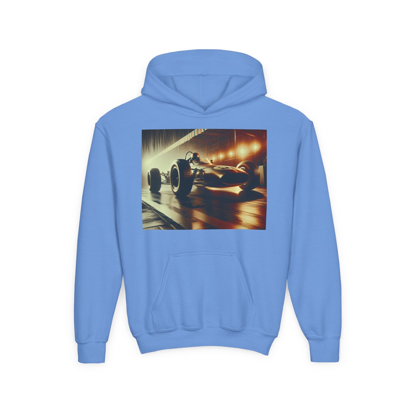 Vintage F1 Youth Hoodie - Heavy Blend Sweatshirt