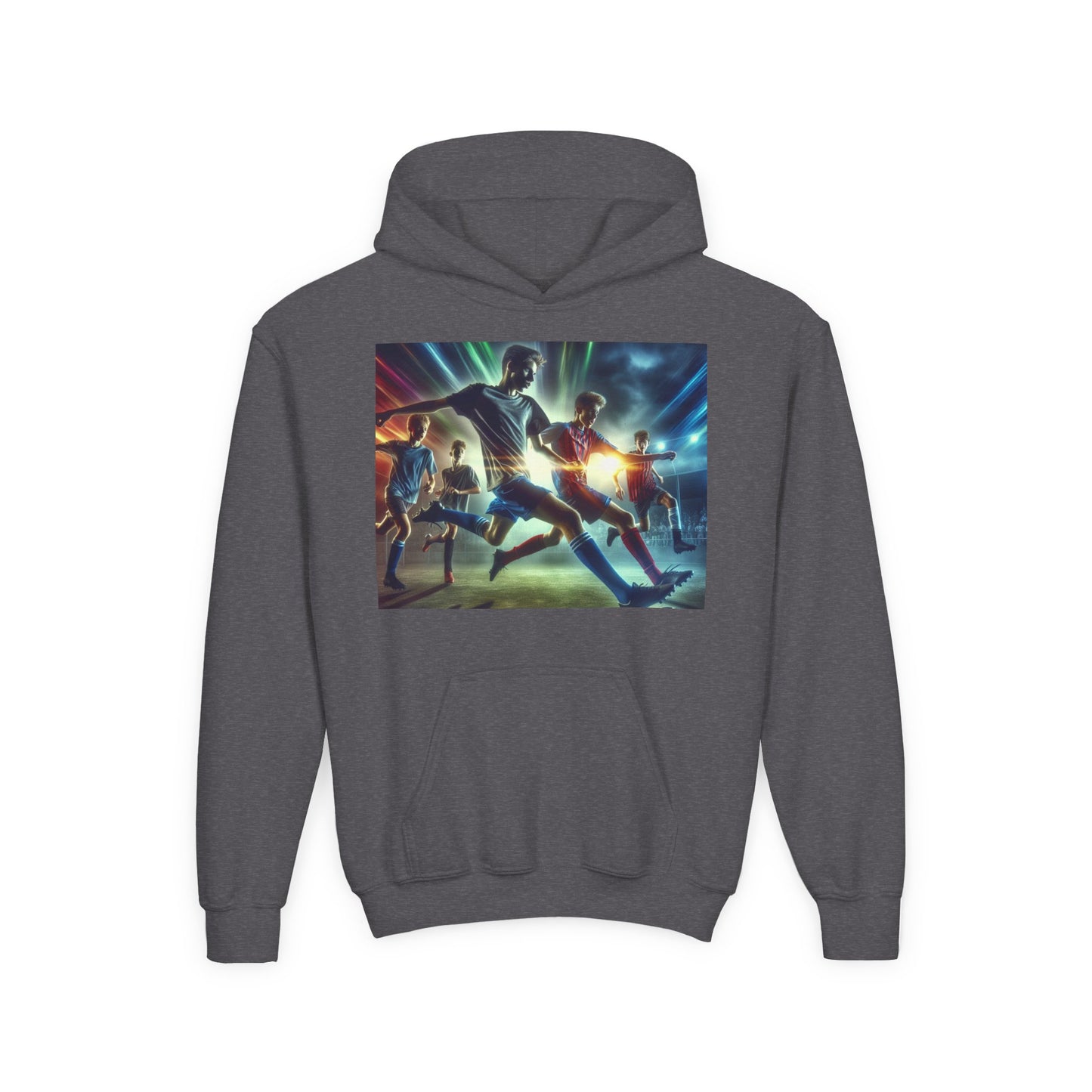 Soccer Youth Hoodie - Sporty Heavy Blend Sweatshirt for Young Athletes