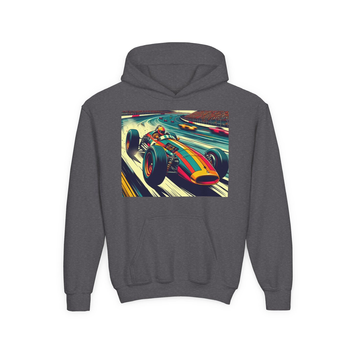Vintage F1 Youth Hoodie - Heavy Blend Sweatshirt