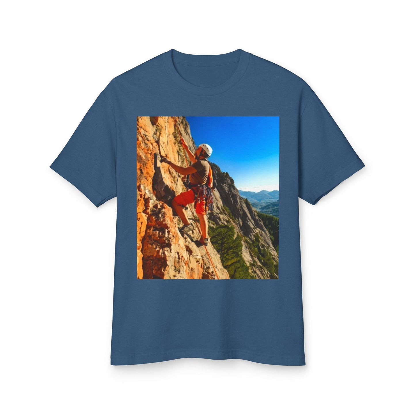 Rock Climbing Heavyweight Tee - Unisex Garment-Dyed Shirt