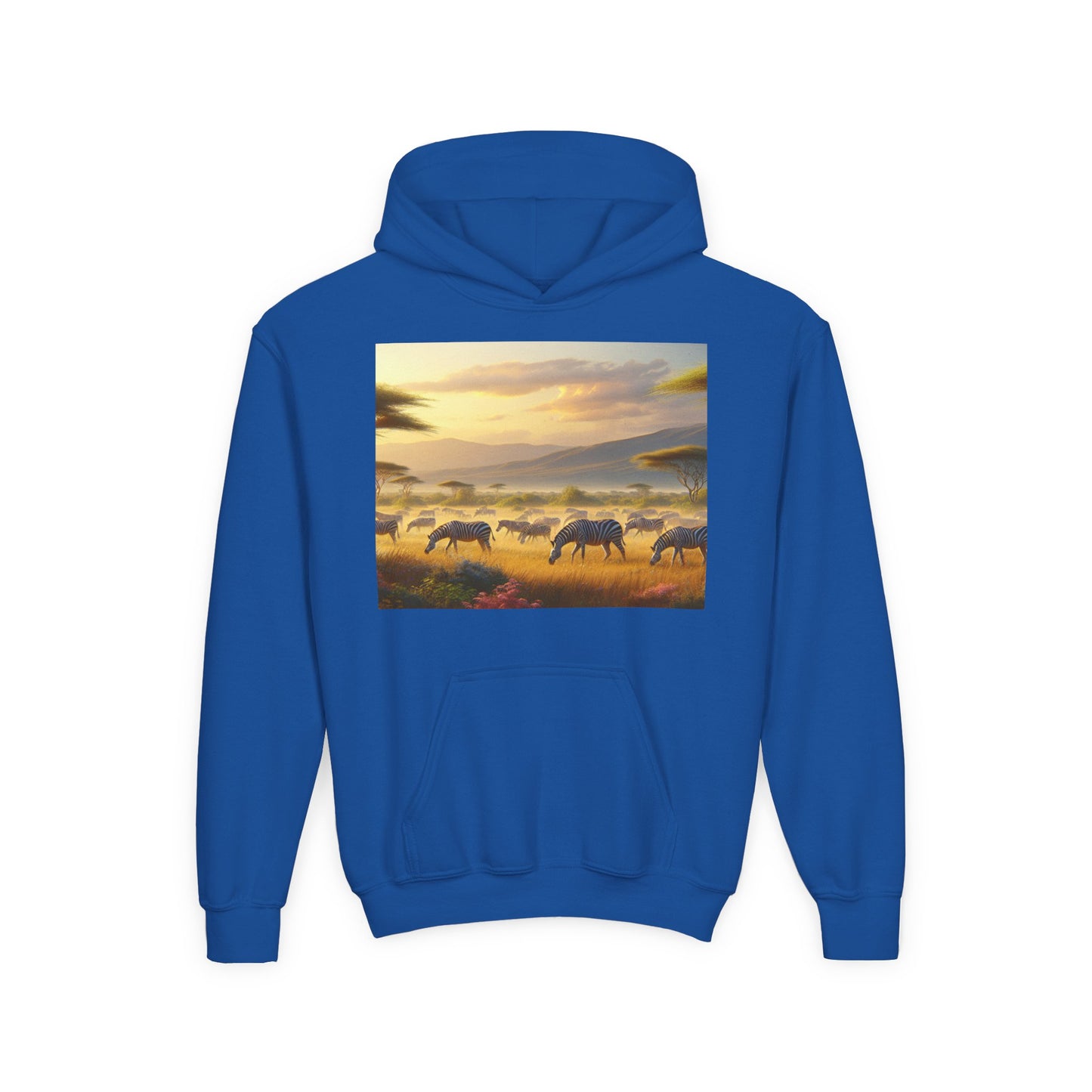 Zebras Youth Hoodie - Heavy Blend Sweatshirt