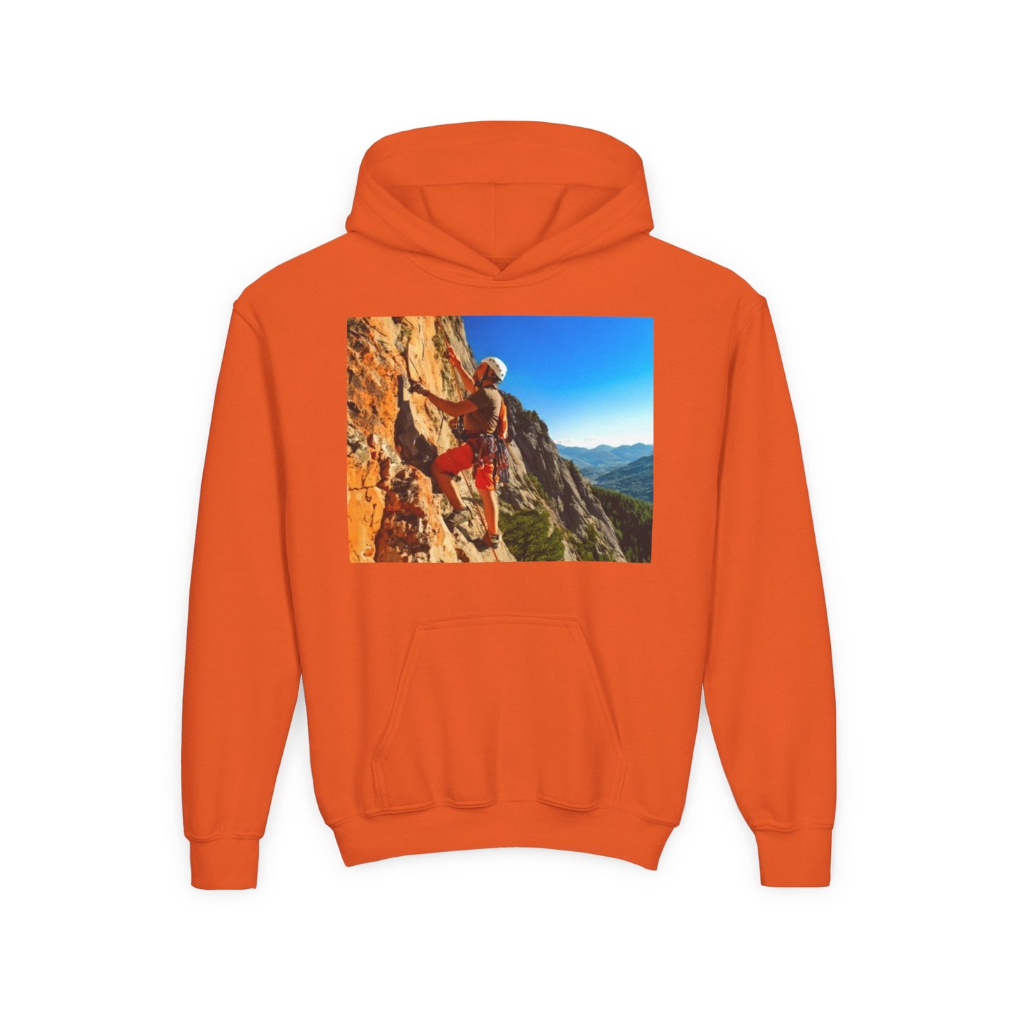 Rock Climbing Youth Hoodie - Heavy Blend Sweatshirt
