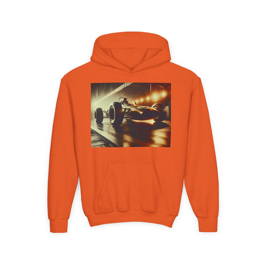 Vintage F1 Youth Hoodie - Heavy Blend Sweatshirt