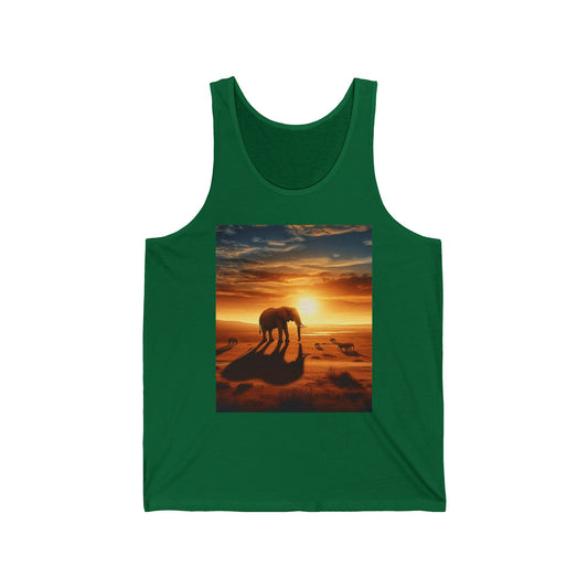 Elephants Unisex Jersey Tank Top - Perfect for Festivals & Casual Wear
