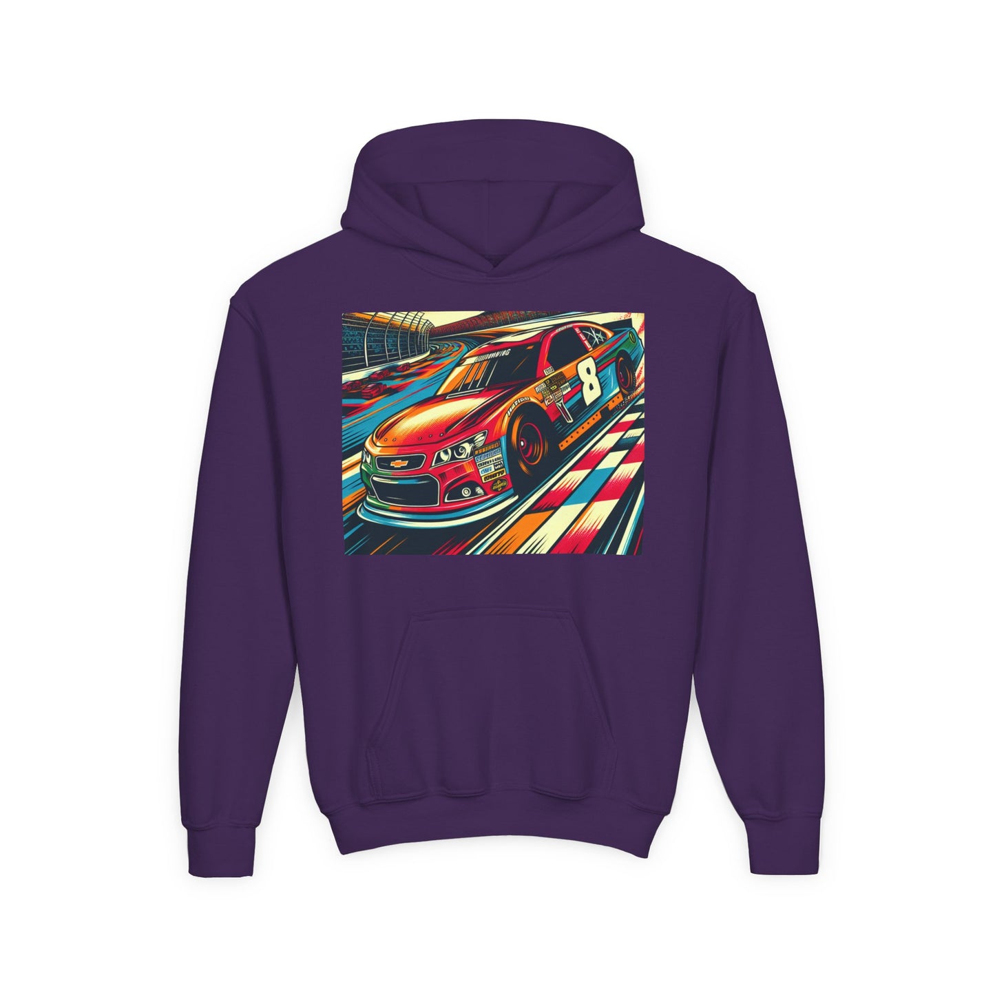 Nascar 8 Youth Hoodie - Heavy Blend Sweatshirt