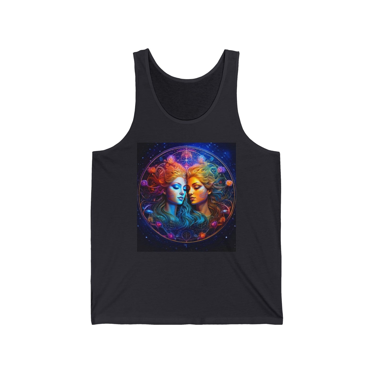 Gemini Unisex Jersey Tank Top - Perfect for Festivals & Casual Wear
