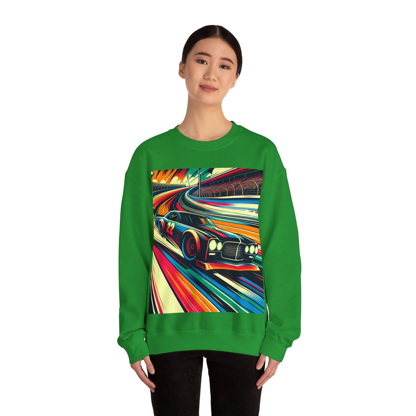 Race Car Crewneck Sweatshirt | Racing Apparel, Unisex Sweatshirt, NASCAR Gift, Motorsports Clothing, Car Enthusiasts Sweatshirt