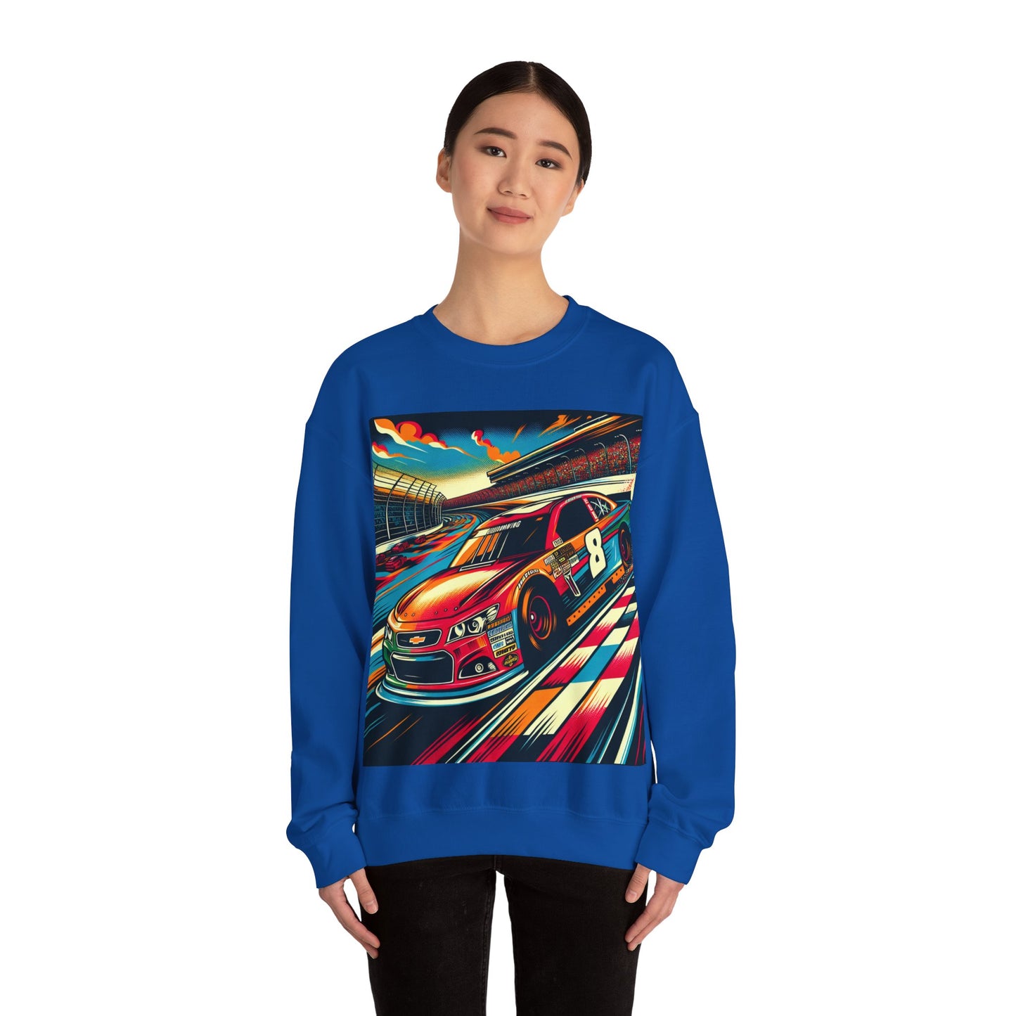 Race Car Crewneck Sweatshirt | Racing Apparel, Unisex Sweatshirt, Nascar Gift, Motorsports Clothing, Car Enthusiasts Sweatshirt