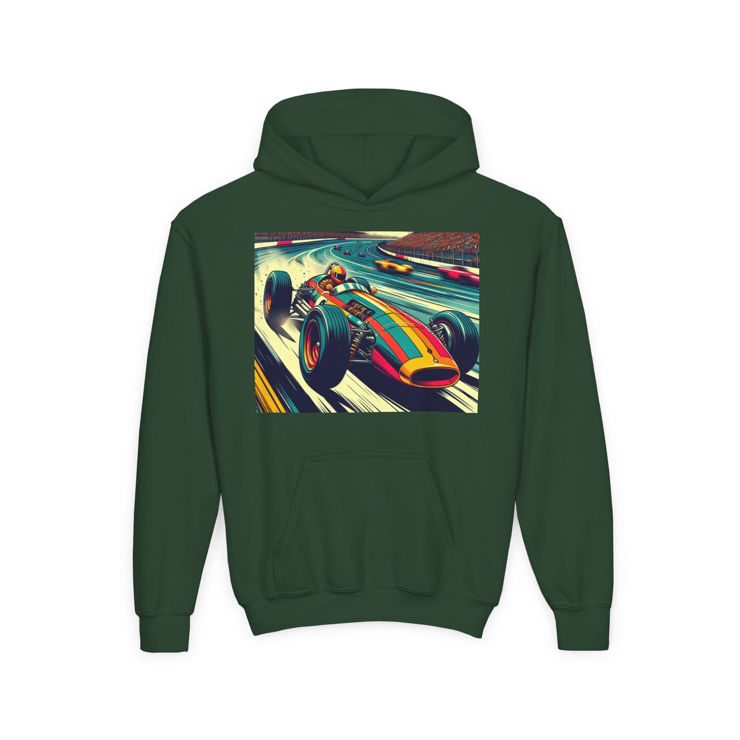 Vintage F1 Youth Hoodie - Heavy Blend Sweatshirt