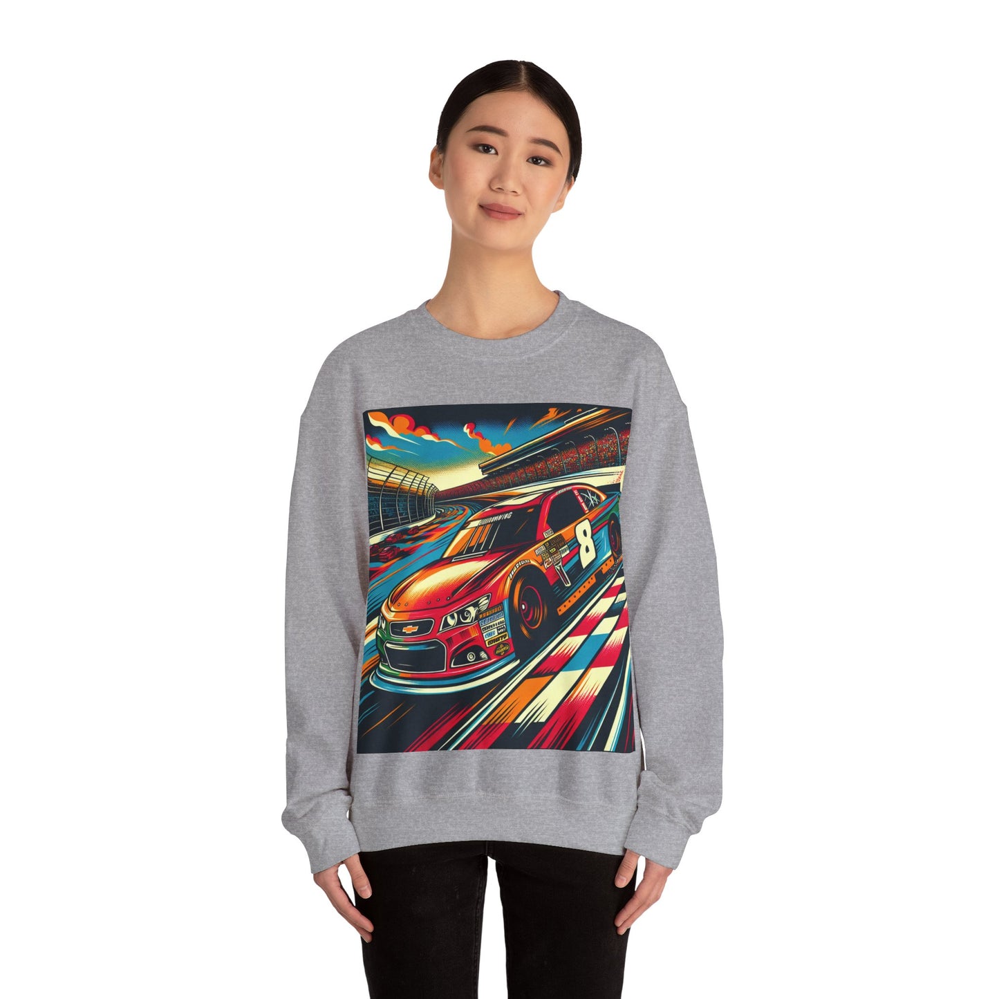Race Car Crewneck Sweatshirt | Racing Apparel, Unisex Sweatshirt, Nascar Gift, Motorsports Clothing, Car Enthusiasts Sweatshirt
