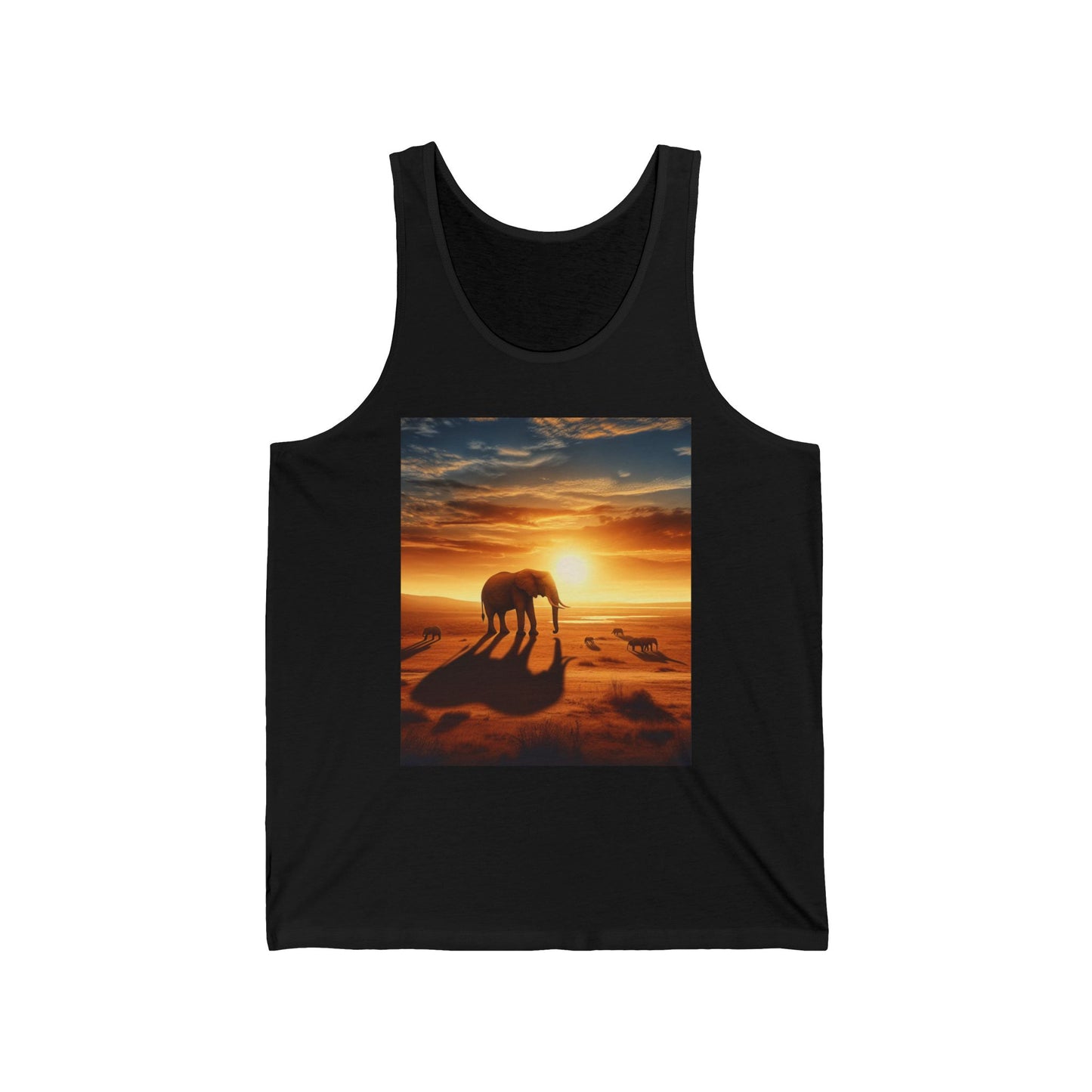 Elephants Unisex Jersey Tank Top - Perfect for Festivals & Casual Wear