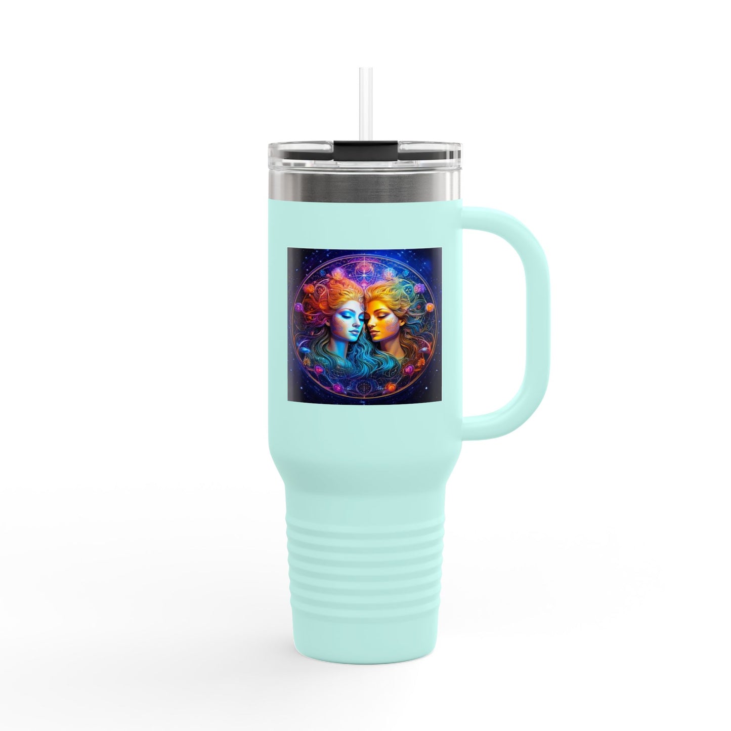 Gemini Insulated Travel Mug, 40oz, Perfect for Zodiac Fans, Coffee, Tea, Water