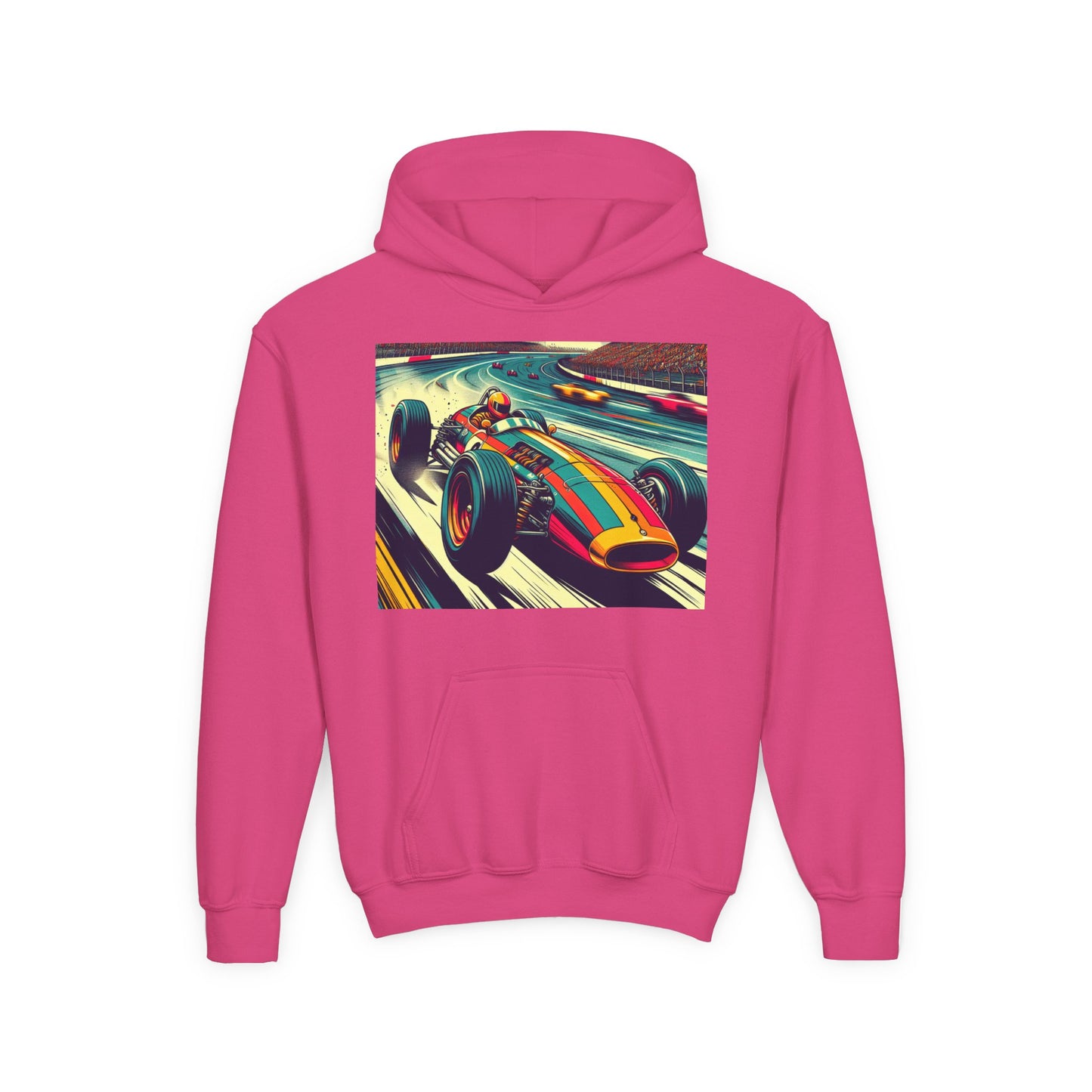 Vintage F1 Youth Hoodie - Heavy Blend Sweatshirt