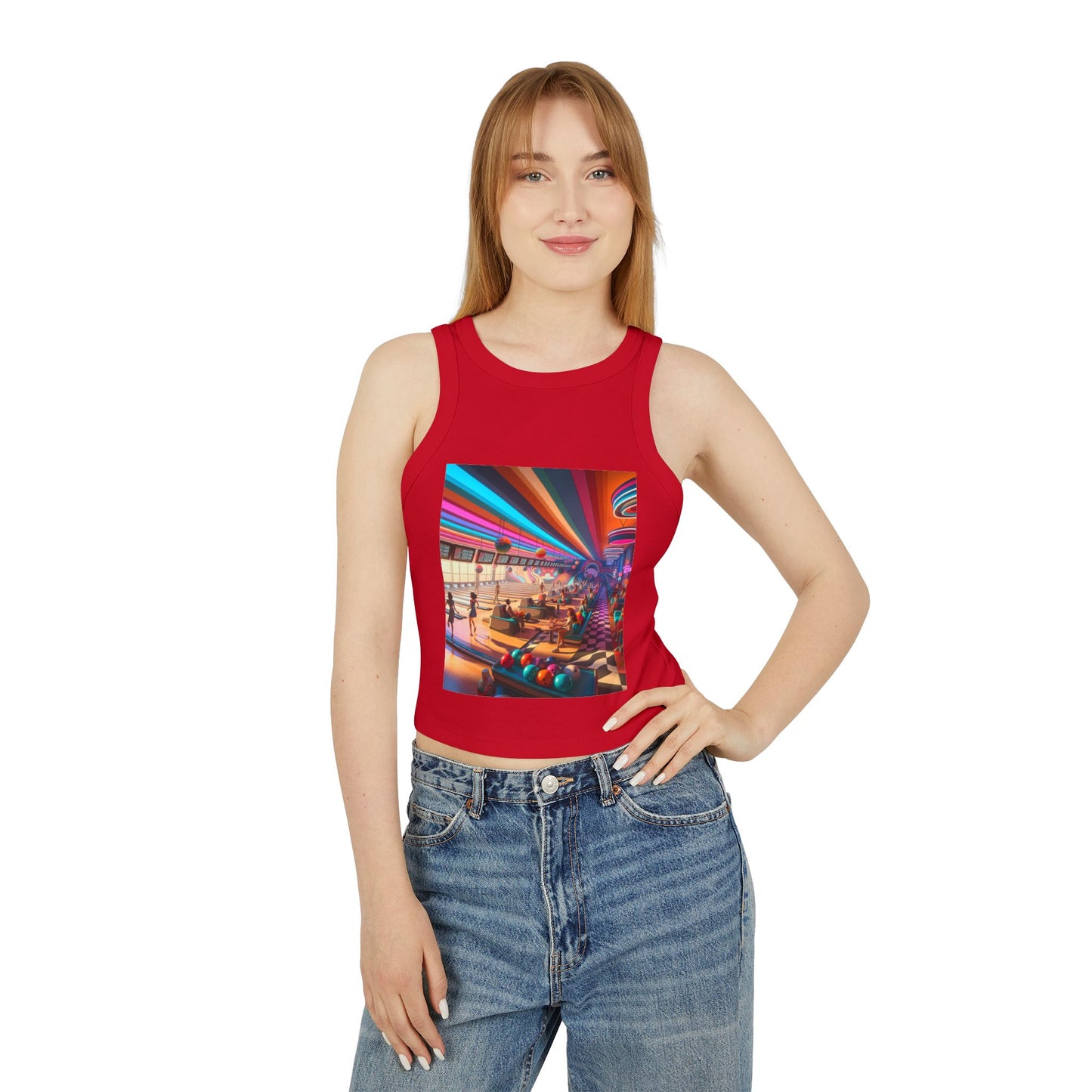 Bowling Women's Micro Rib Racer Tank Top
