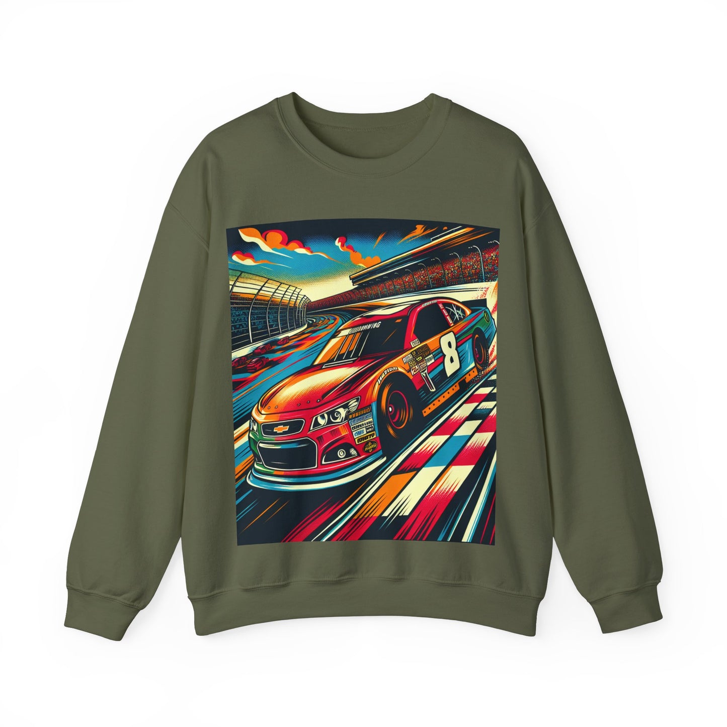 Race Car Crewneck Sweatshirt | Racing Apparel, Unisex Sweatshirt, Nascar Gift, Motorsports Clothing, Car Enthusiasts Sweatshirt