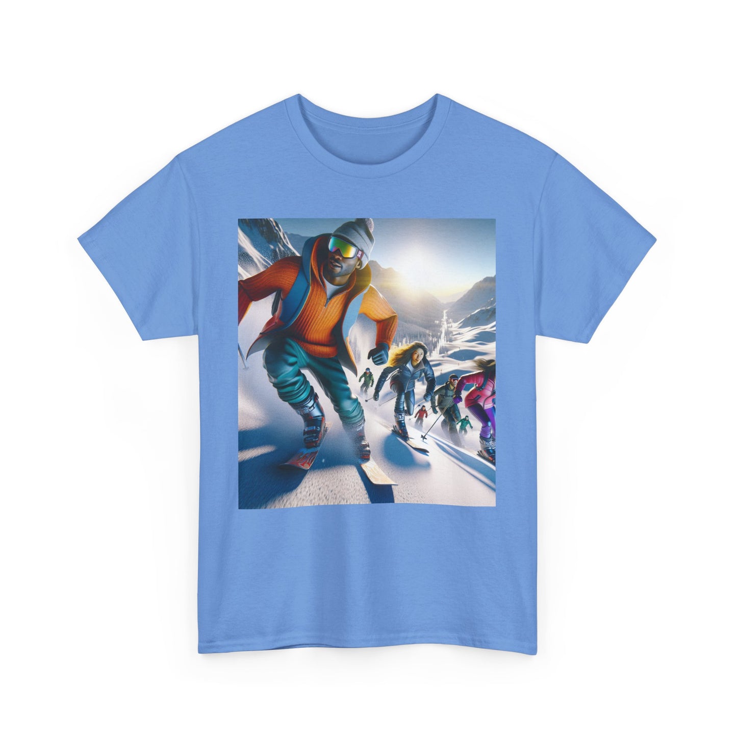 Skiing Women's Heavy Cotton Tee