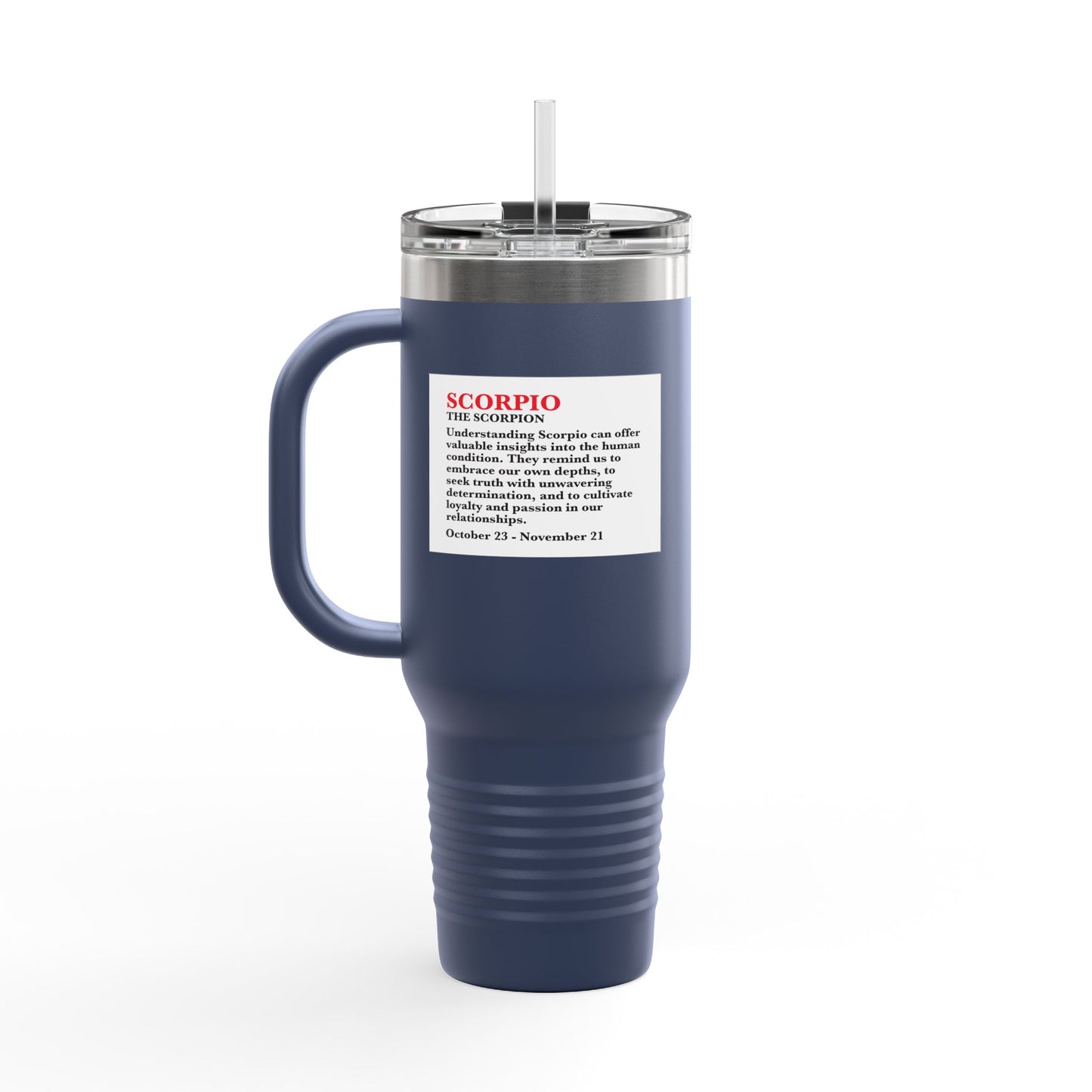 Scorpio Insulated Travel Mug, 40oz, Perfect for Zodiac Fans, Coffee, Tea, Water