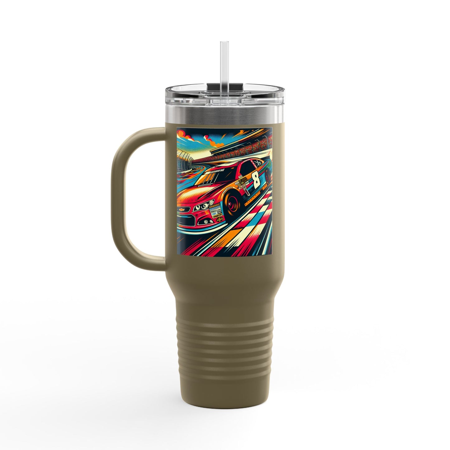Vintage F1 Insulated Travel Mug, 40oz, Perfect for Fans, Sports Events, Coffee, Tea, Water