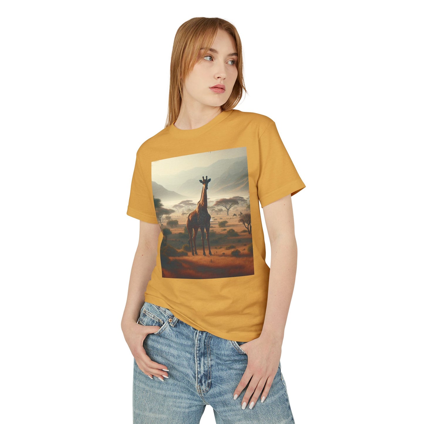Giraffes Heavyweight Tee - Unisex Garment-Dyed Shirt