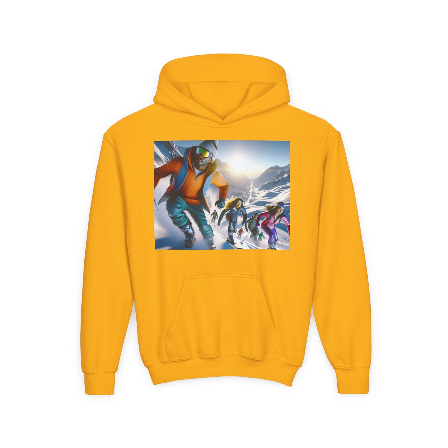 Skiing Youth Hoodie - Heavy Blend Sweatshirt