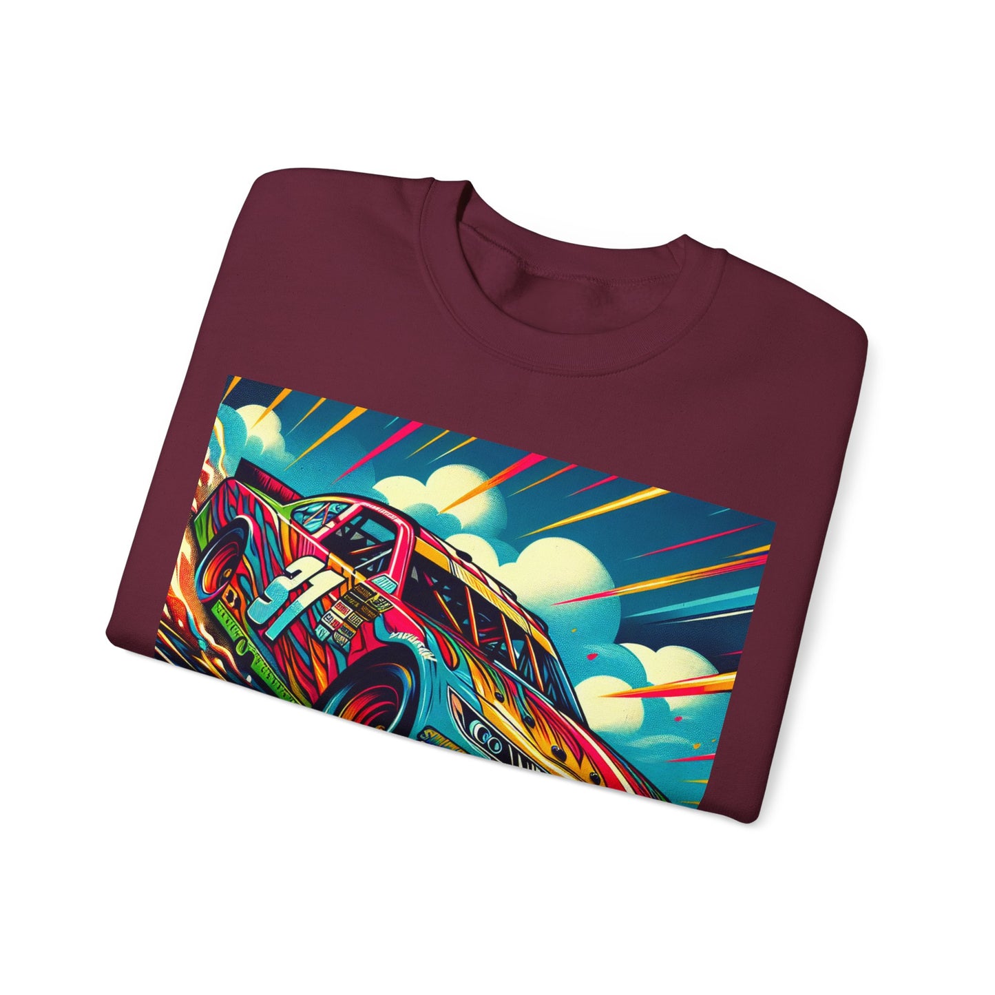 Race Car Crewneck Sweatshirt | Racing Apparel, Unisex Sweatshirt, Nascar Gift, Motorsports Clothing, Car Enthusiasts Sweatshirt