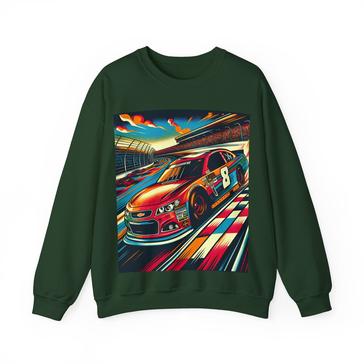 Race Car Crewneck Sweatshirt | Racing Apparel, Unisex Sweatshirt, Nascar Gift, Motorsports Clothing, Car Enthusiasts Sweatshirt