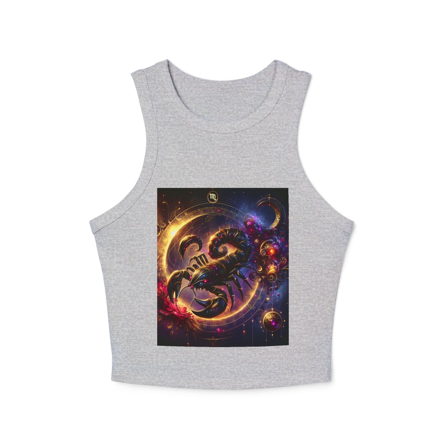 Scorpio Women's Micro Rib Racer Tank Top - Vibrant Galaxy Design