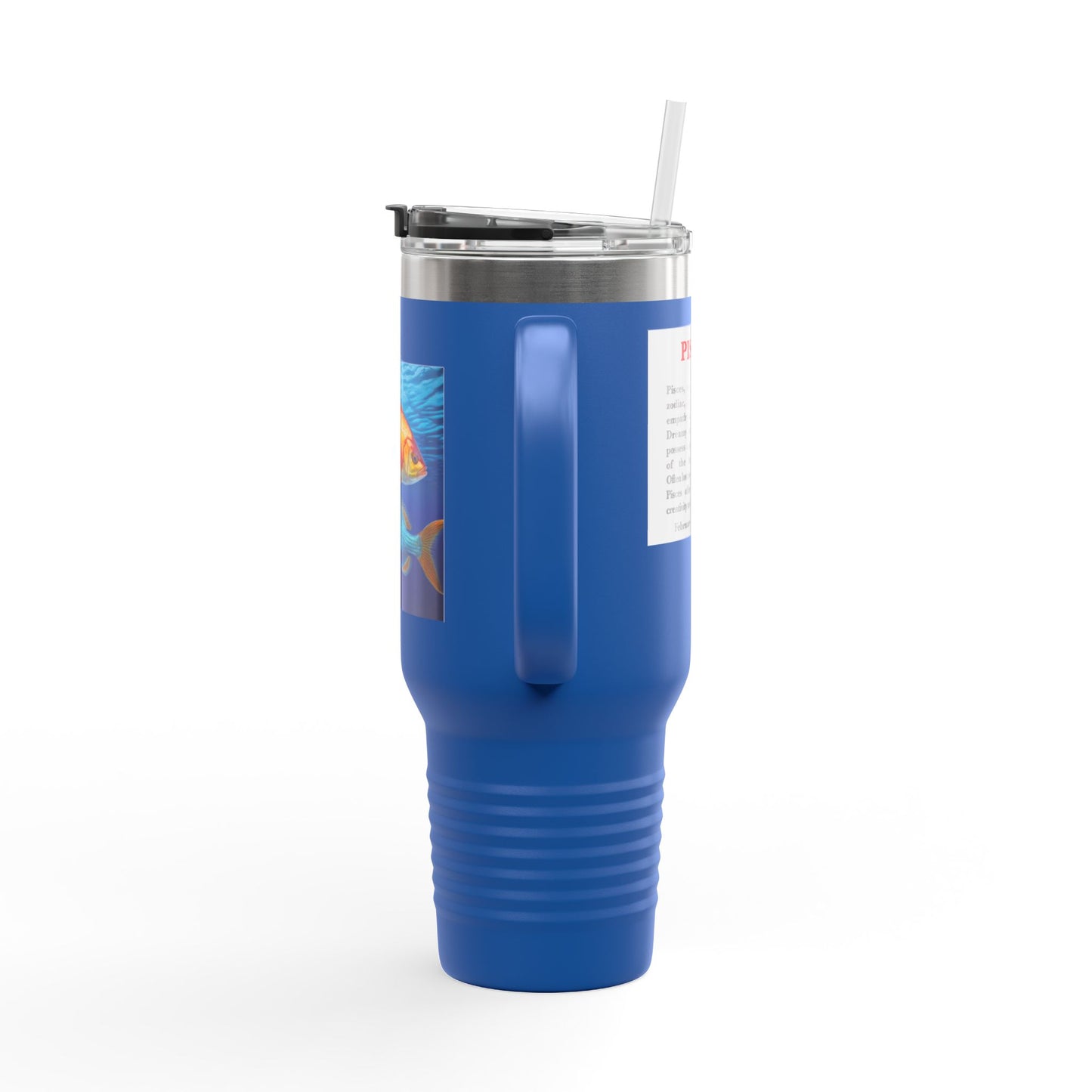 Pisces Insulated Travel Mug, 40oz, Perfect for Zodiac Fans, Coffee, Tea, Water