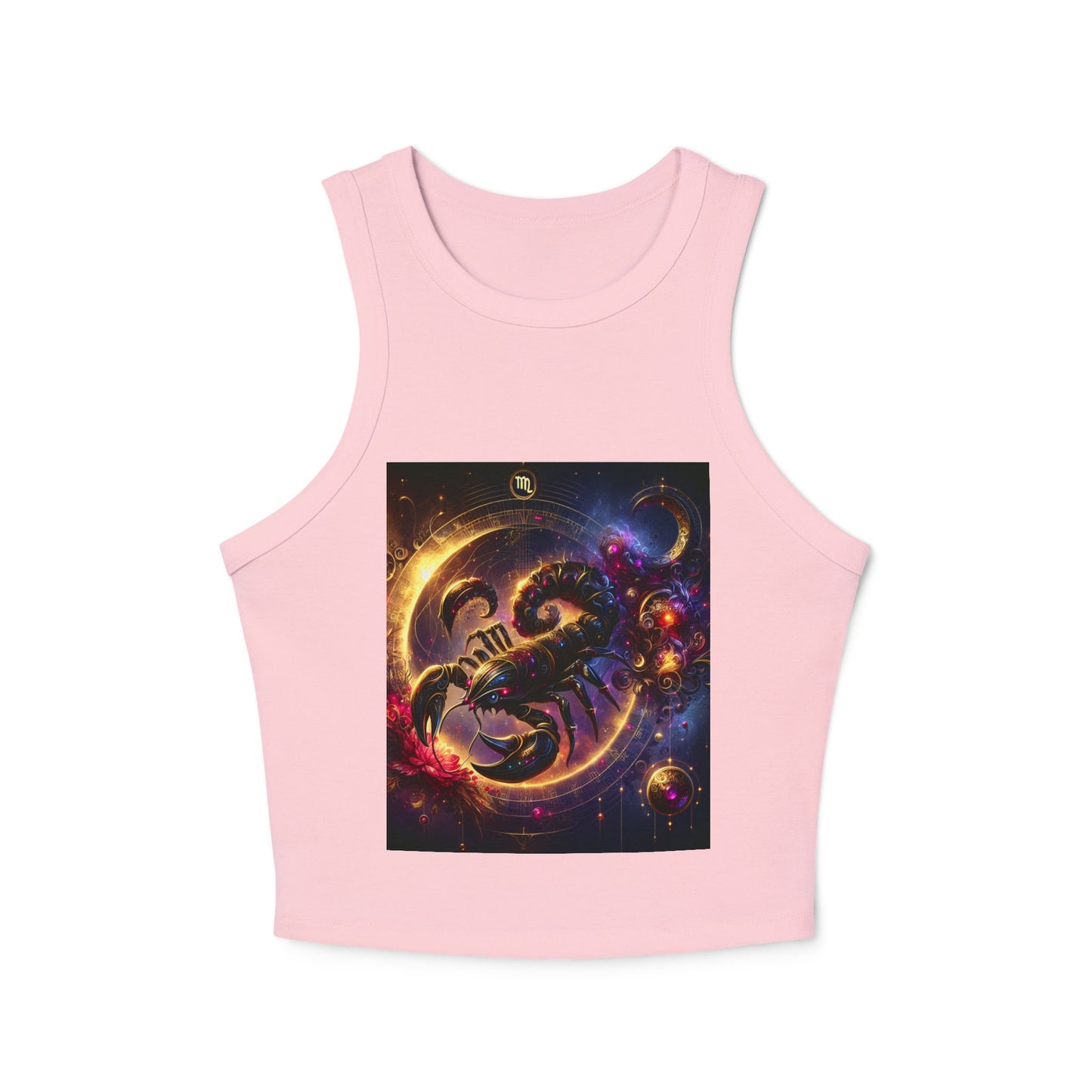 Scorpio Women's Micro Rib Racer Tank Top - Vibrant Galaxy Design