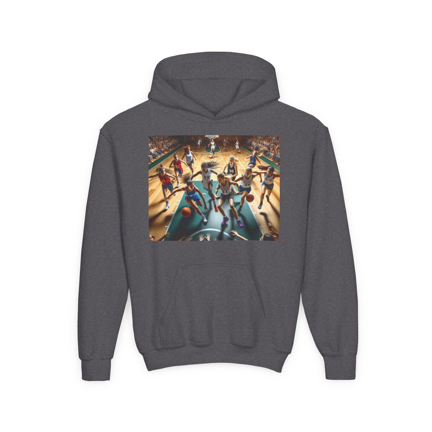 Basketball Youth Hoodie - Heavy Blend Sweatshirt