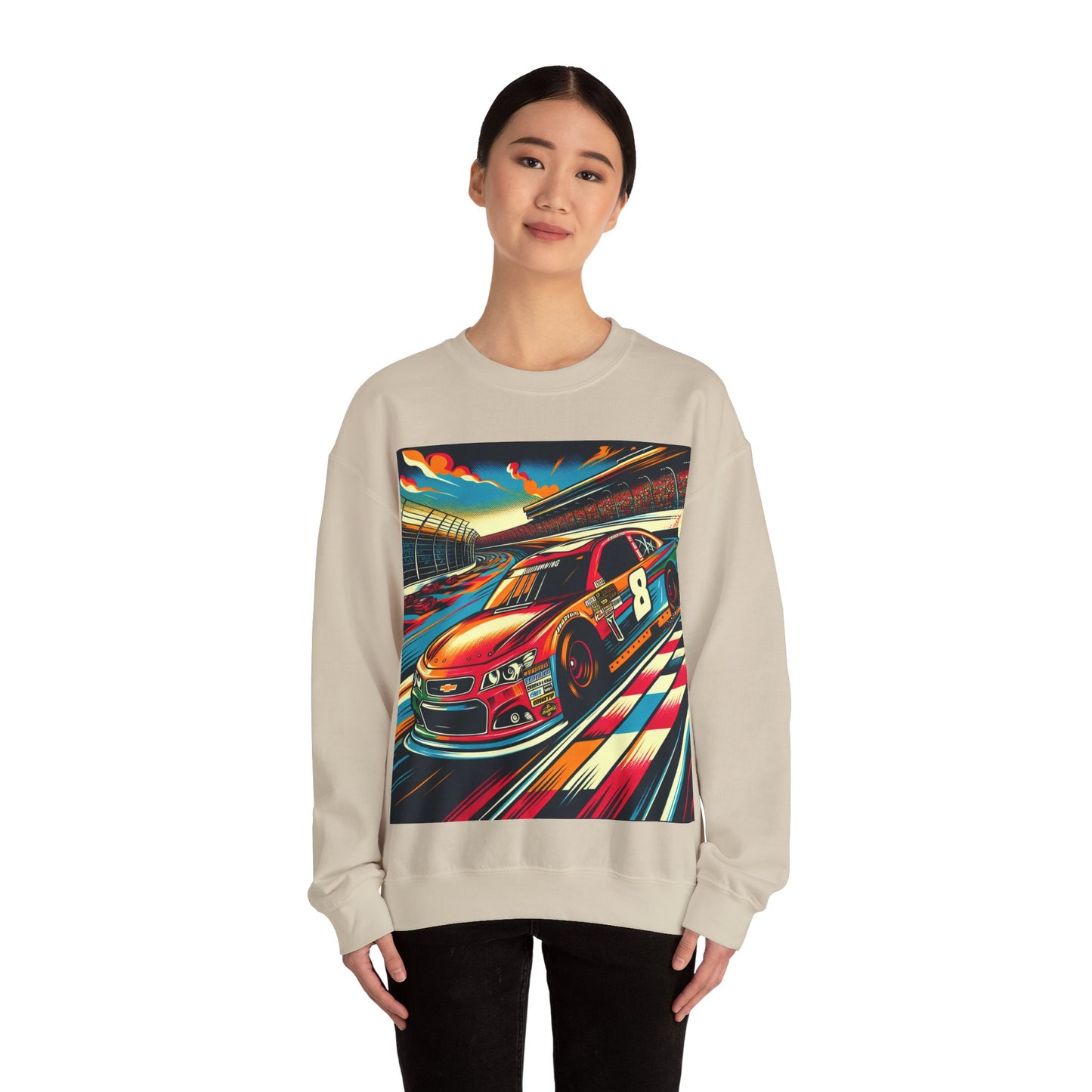 Race Car Crewneck Sweatshirt | Racing Apparel, Unisex Sweatshirt, Nascar Gift, Motorsports Clothing, Car Enthusiasts Sweatshirt