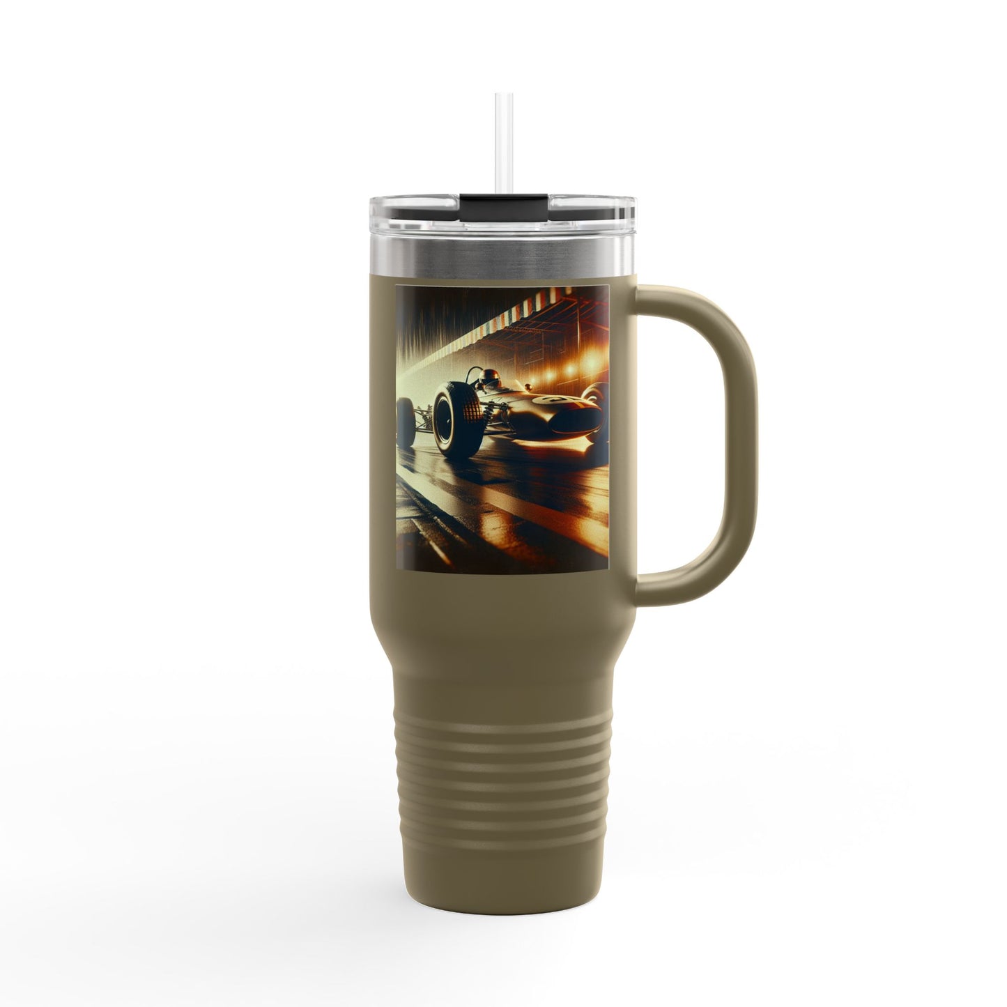Vintage F1 Insulated Travel Mug, 40oz, Perfect for Fans, Sports Events, Coffee, Tea, Water