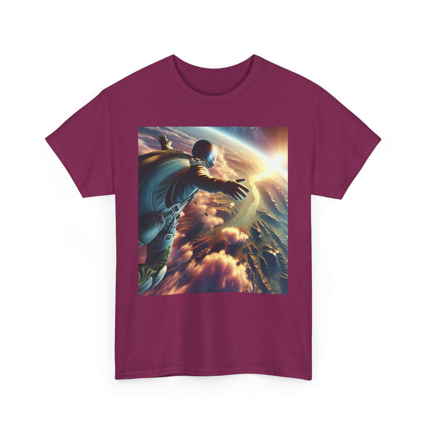 Cosmic Adventure Unisex Heavy Cotton Tee - Space Graphic Shirt