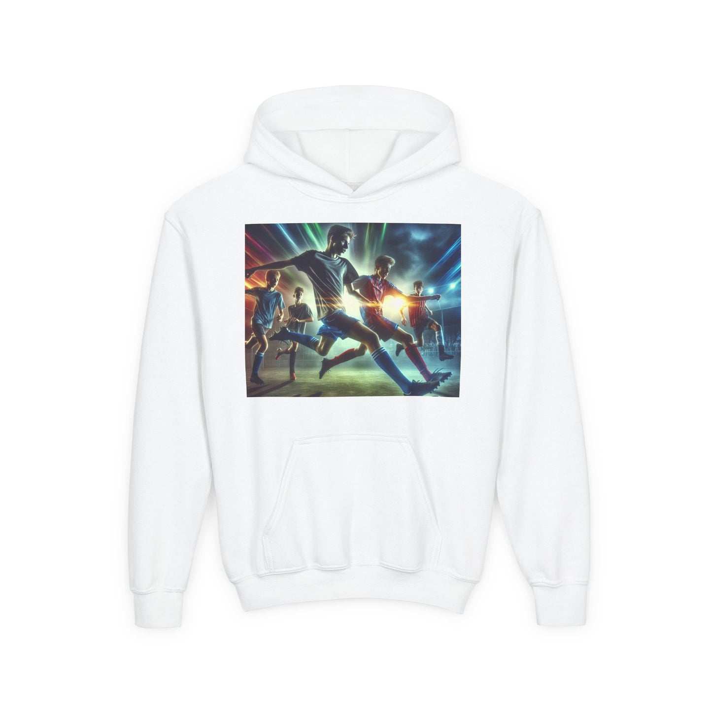 Soccer Youth Hoodie - Sporty Heavy Blend Sweatshirt for Young Athletes