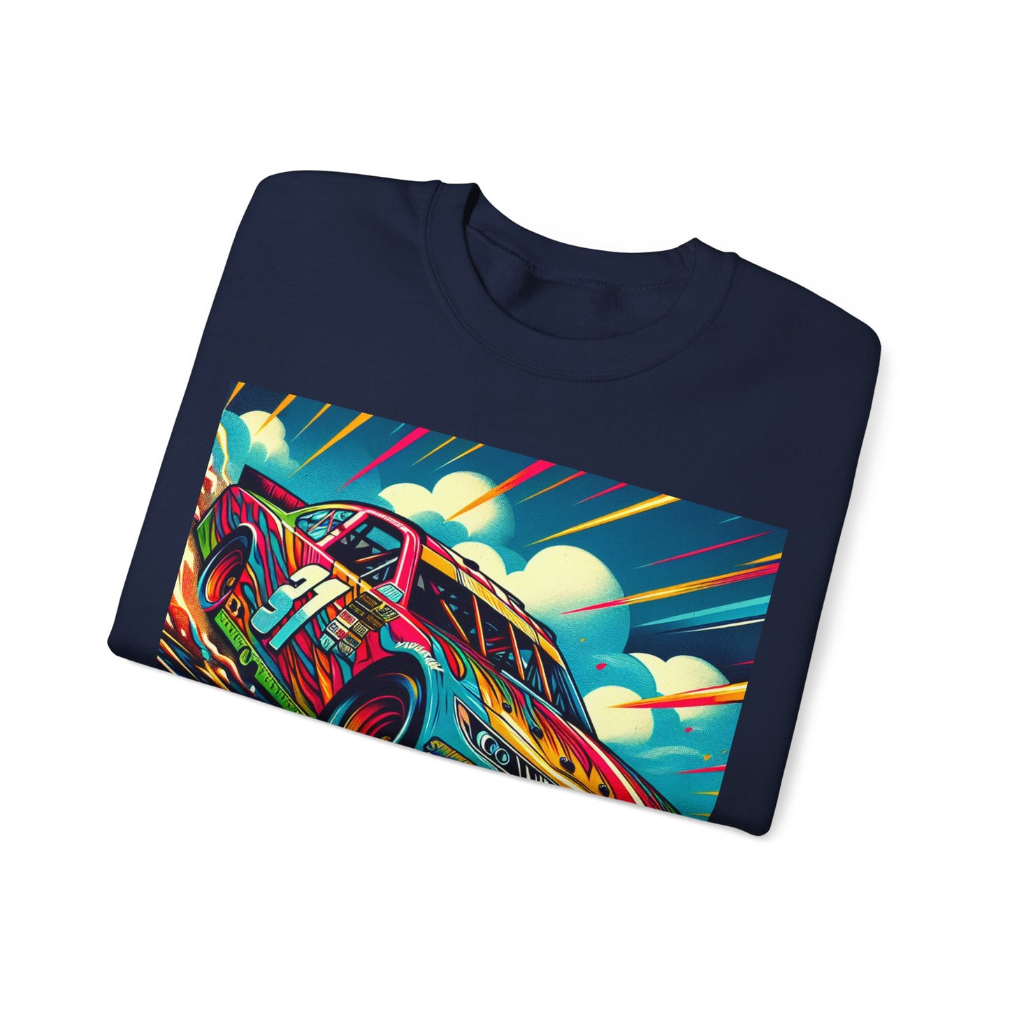 Race Car Crewneck Sweatshirt | Racing Apparel, Unisex Sweatshirt, Nascar Gift, Motorsports Clothing, Car Enthusiasts Sweatshirt