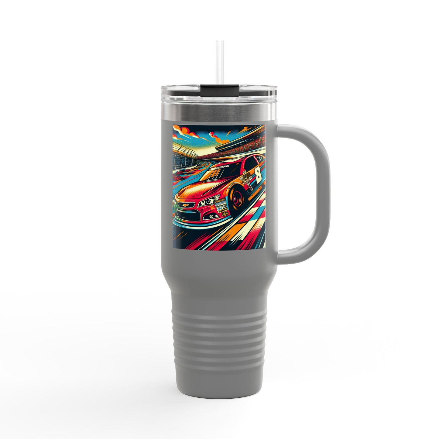 Vintage NASCAR Insulated Travel Mug, 40oz, Perfect for Fans, Sports Events, Coffee, Tea, Water