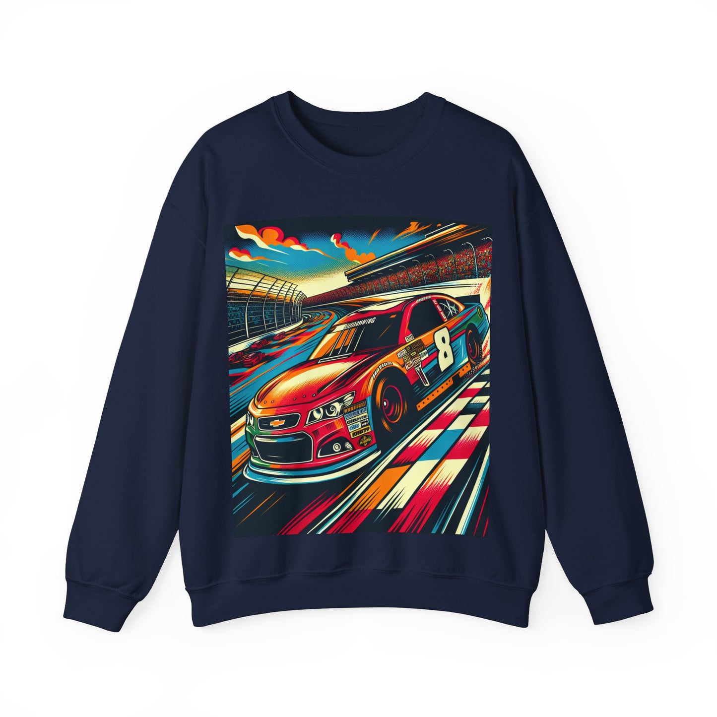 Race Car Crewneck Sweatshirt | Racing Apparel, Unisex Sweatshirt, Nascar Gift, Motorsports Clothing, Car Enthusiasts Sweatshirt