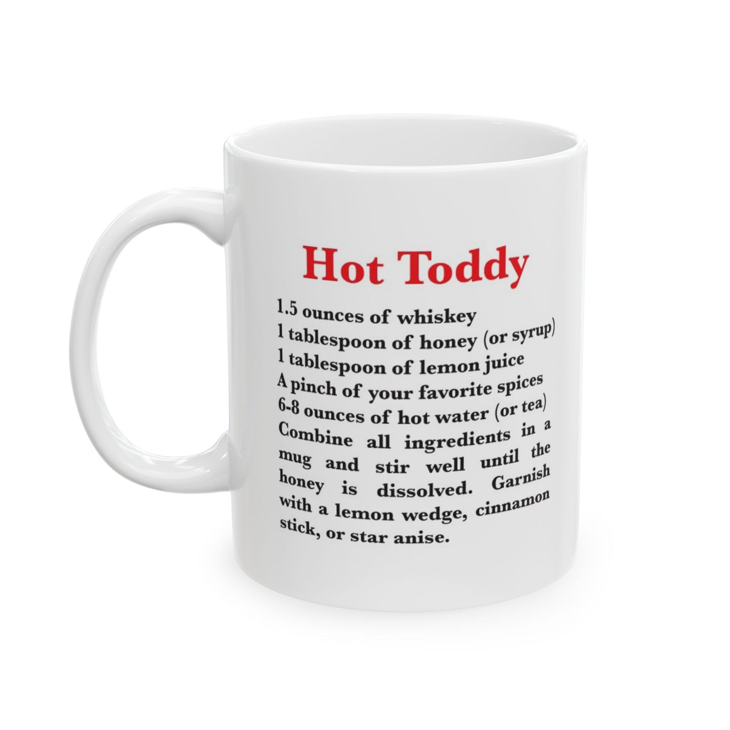 Hot Toddy Ceramic Recipe Mug