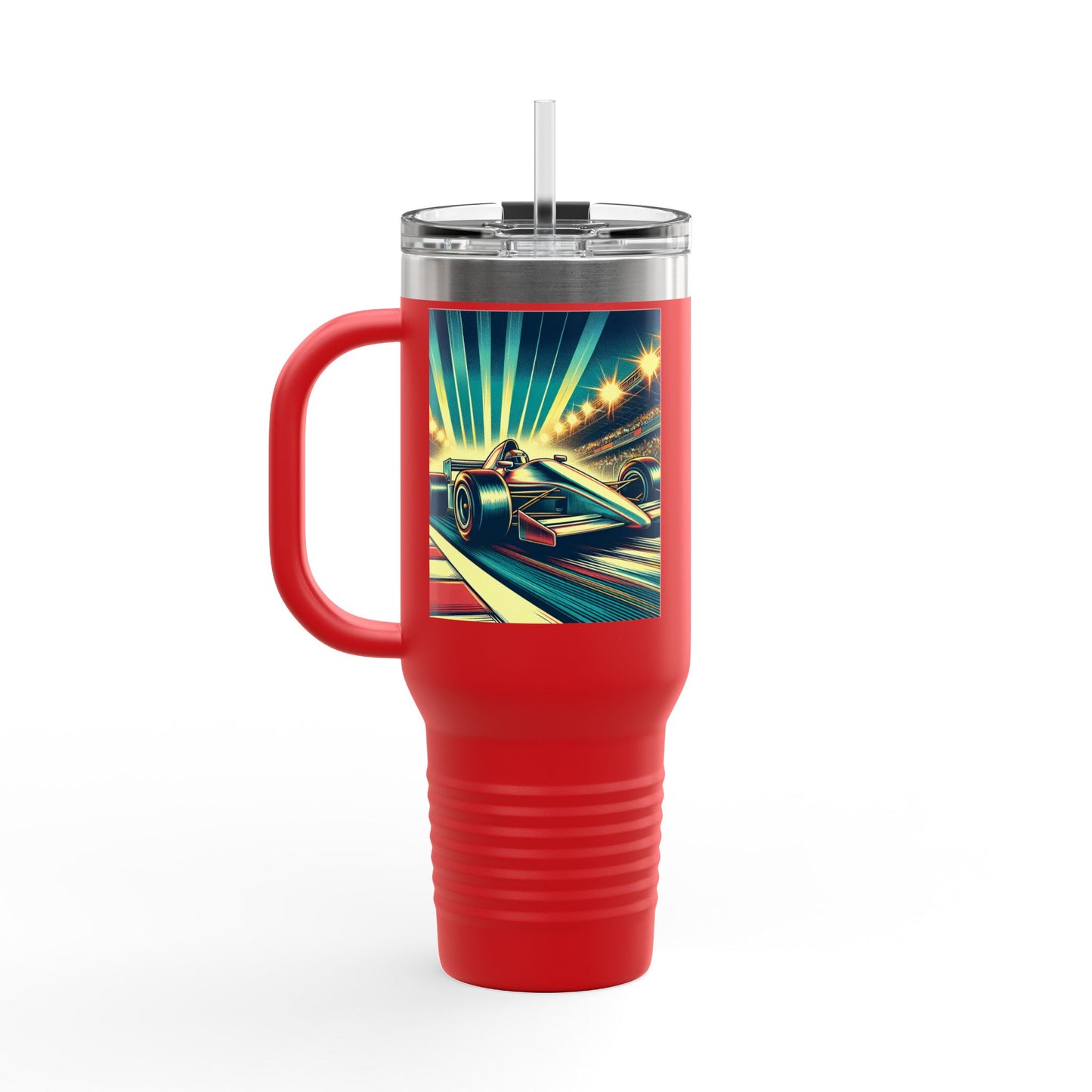 Vintage F1 Insulated Travel Mug, 40oz, Perfect for Fans, Sports Events, Coffee, Tea, Water