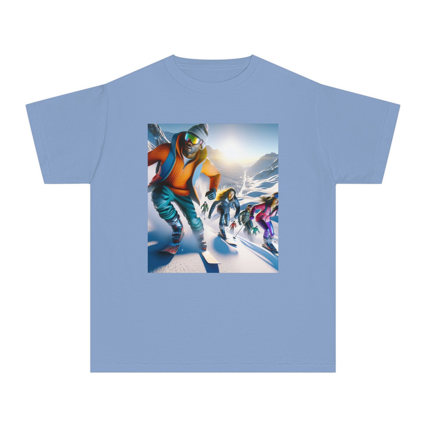 Skiing Youth Midweight Tee
