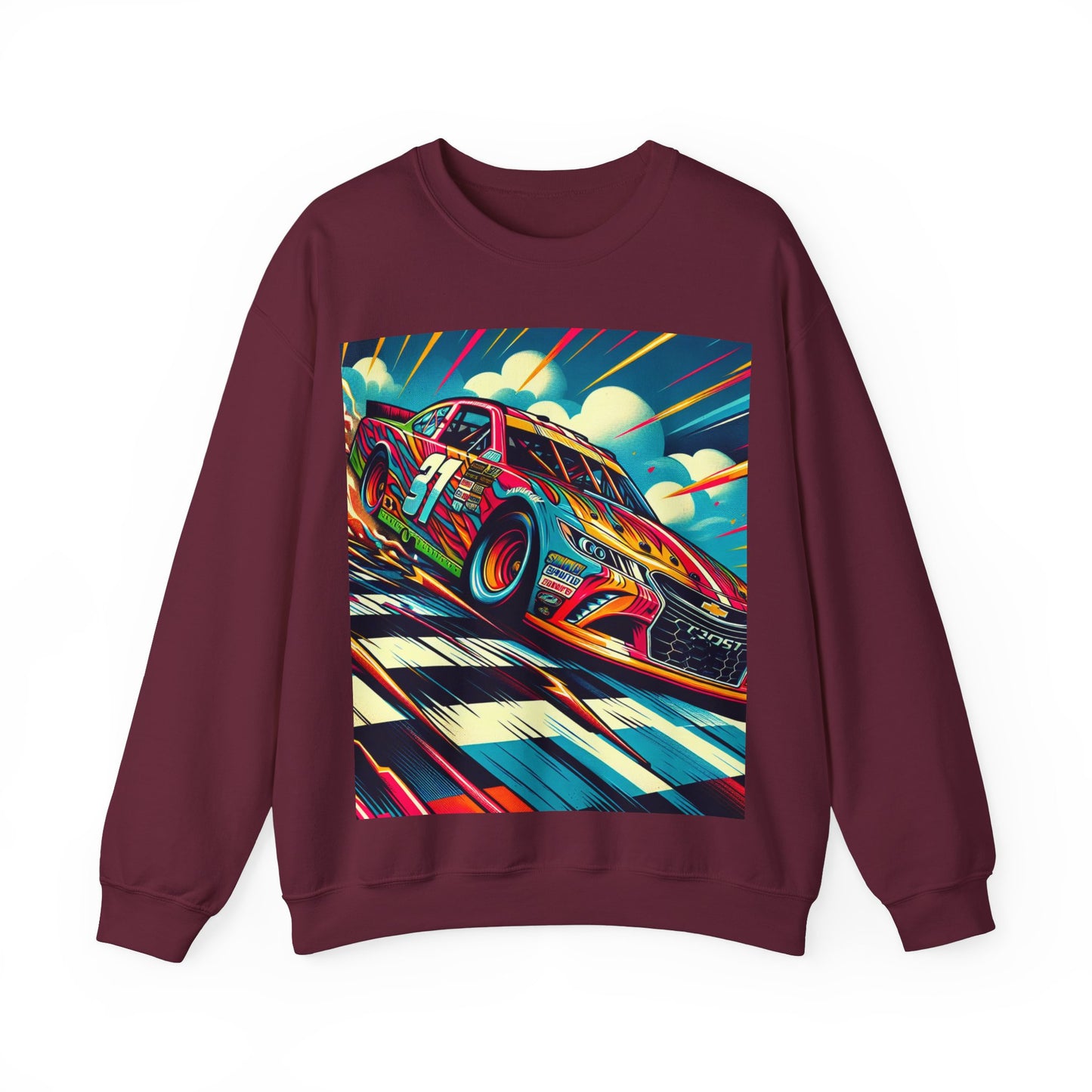 Race Car Crewneck Sweatshirt | Racing Apparel, Unisex Sweatshirt, Nascar Gift, Motorsports Clothing, Car Enthusiasts Sweatshirt