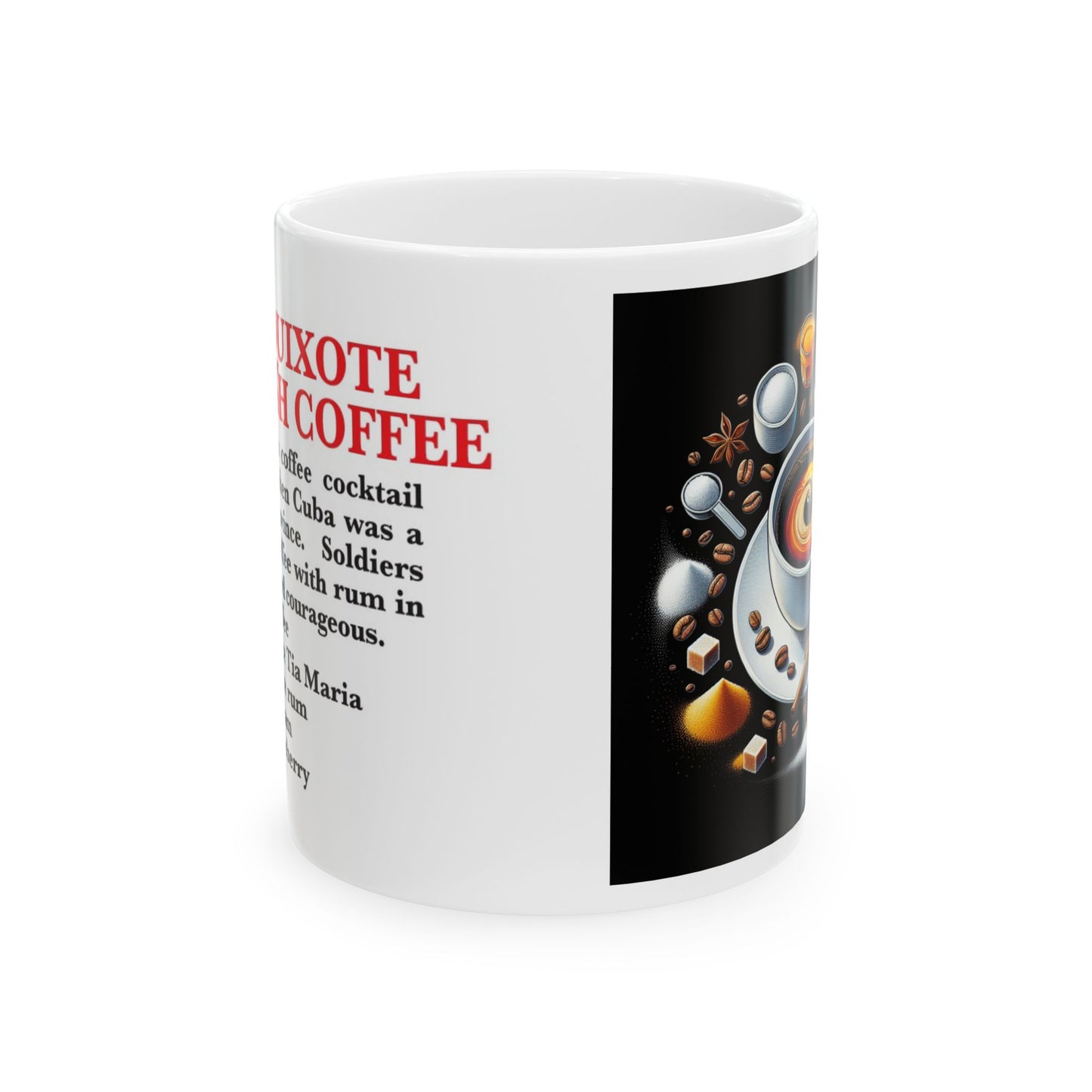Don Quixote Spanish Coffee Ceramic Recipe Mug