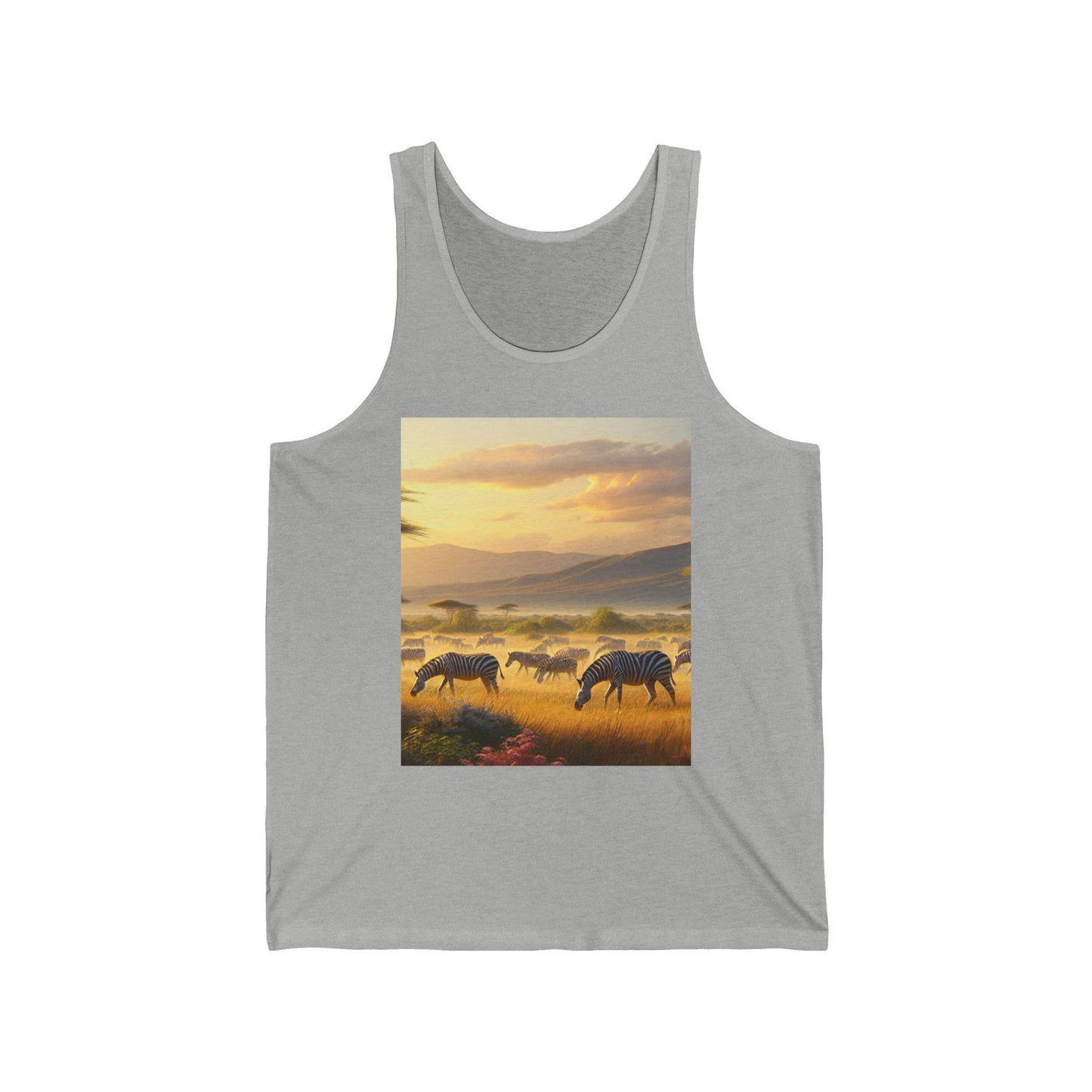 Zebras Unisex Jersey Tank Top - Perfect for Festivals & Casual Wear