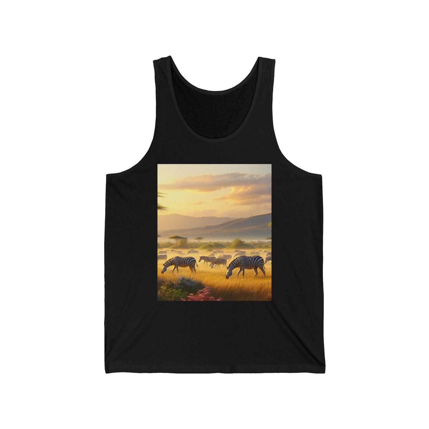 Zebras Unisex Jersey Tank Top - Perfect for Festivals & Casual Wear