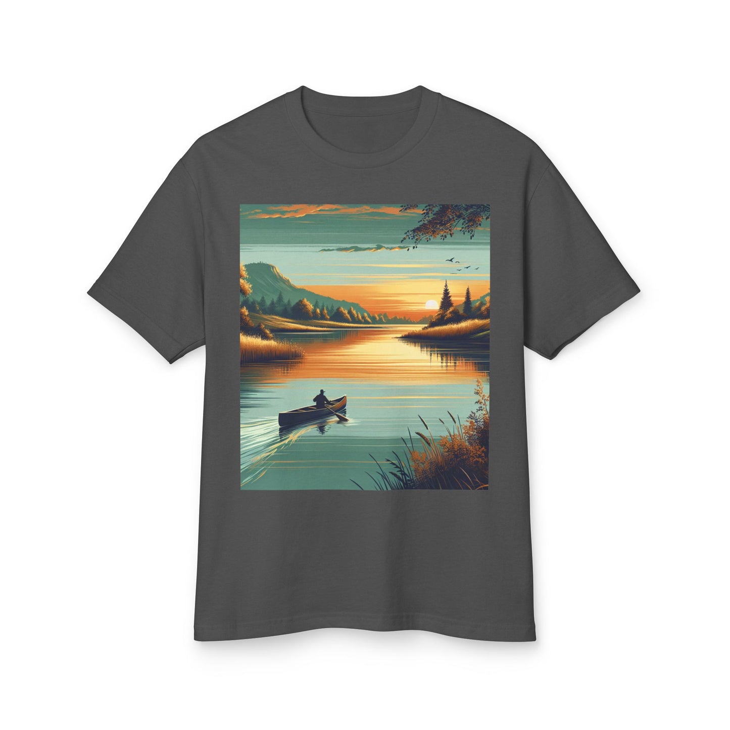 Canoeing Heavyweight Tee - Unisex Garment-Dyed Shirt