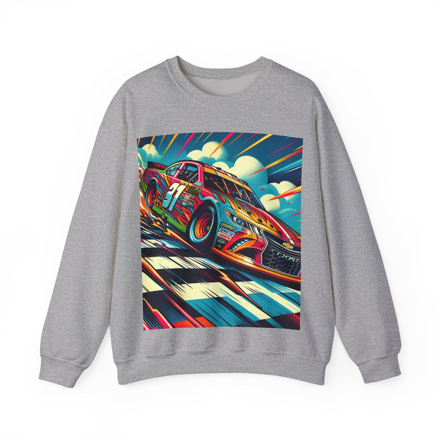Race Car Crewneck Sweatshirt | Racing Apparel, Unisex Sweatshirt, Nascar Gift, Motorsports Clothing, Car Enthusiasts Sweatshirt