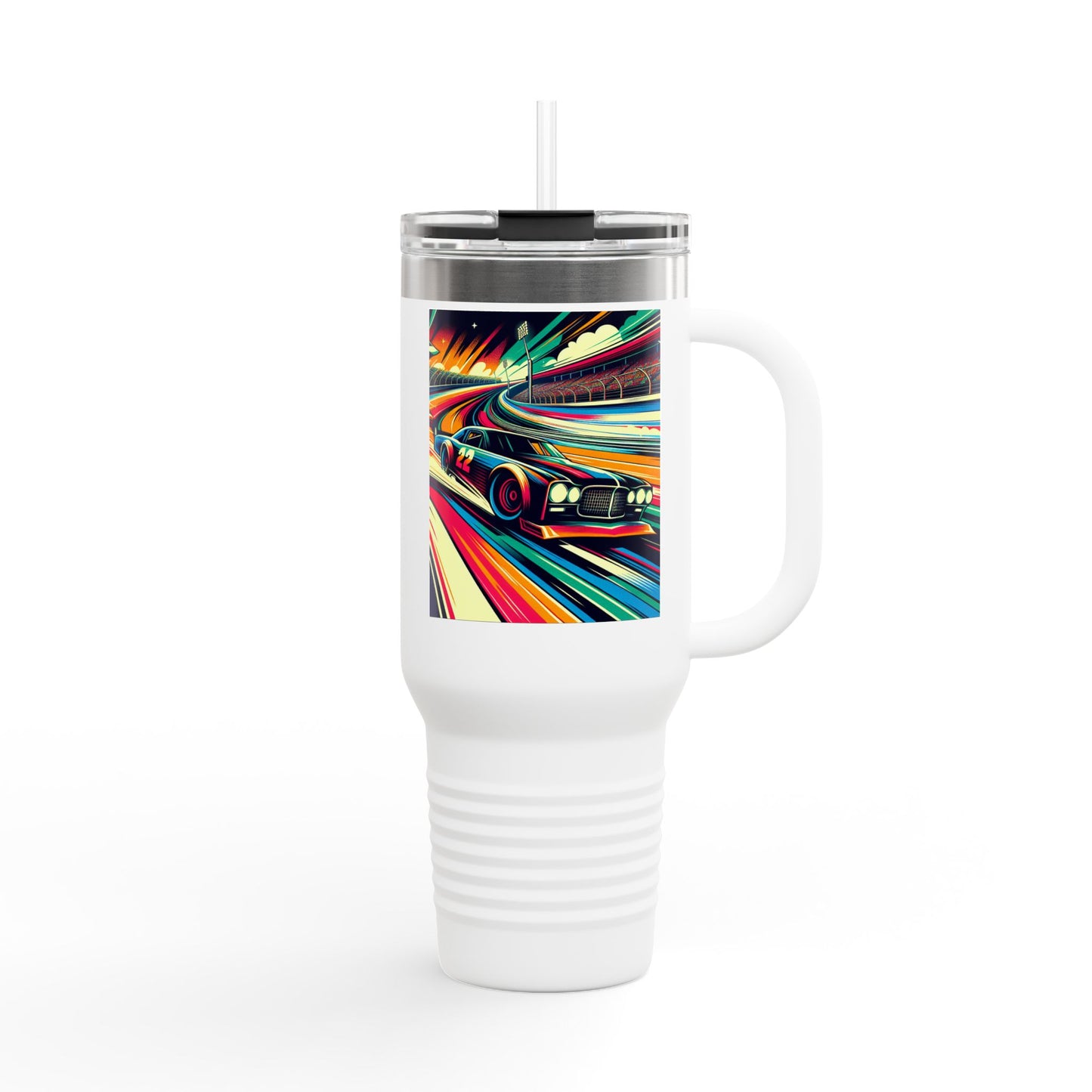 Vintage NASCAR Insulated Travel Mug, 40oz, Perfect for Fans, Sports Events, Coffee, Tea, Water