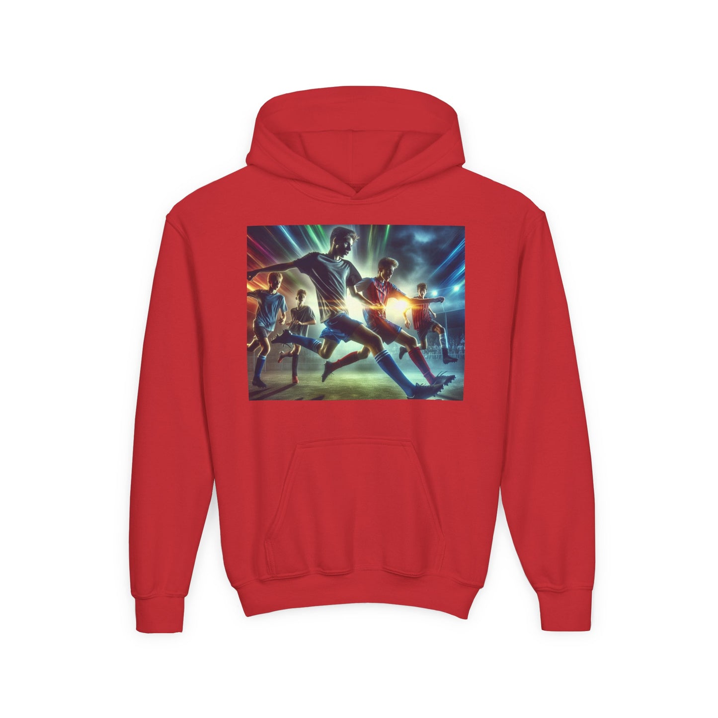 Soccer Youth Hoodie - Sporty Heavy Blend Sweatshirt for Young Athletes