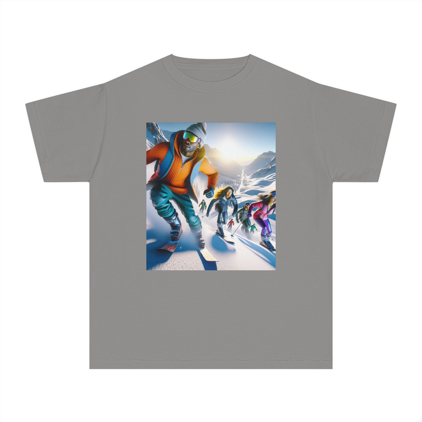 Skiing Youth Midweight Tee